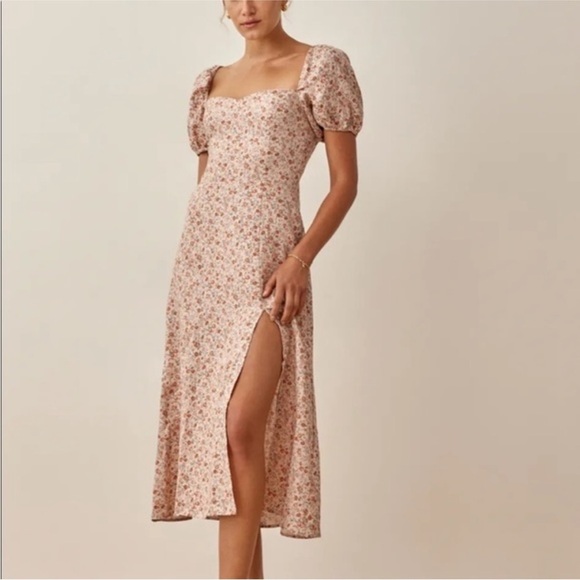 Reformation‎ Denver Linen Dress Size 2 - Picture 2 of 6